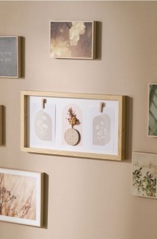 Декоративна фоторамка з кліпсами - бежевий