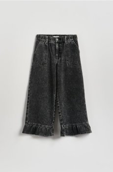 Reserved - Джинси super wide leg 7/8 - сірий - 622FZ-90J