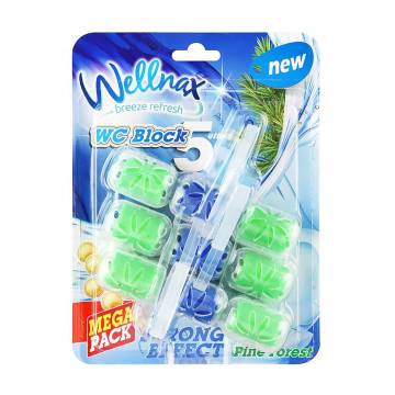 Туалетный блок Wellnax Strong Effect Сосна, 3*57 г Туалетный блок Wellnax Strong Effect Сосна, 3*57 г