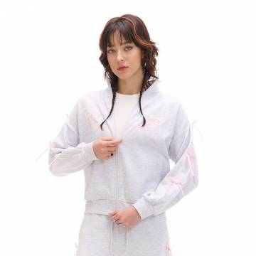 Cropp - Світшот з коміром-стійкою - light grey Cropp - Світшот з коміром-стійкою - light grey