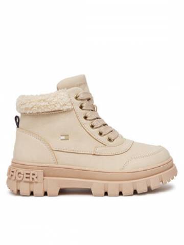Tommy Hilfiger Черевики туристичні Lace-Up Bootie T1A5-33597-1628 S Бежевий Tommy Hilfiger Черевики туристичні Lace-Up Bootie T1A5-33597-1628 S Бежевий
