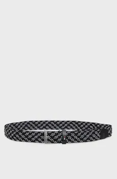 Мужской черный ремень ADAN 3.5 ELASTIC Черный 100 Tommy Hilfiger AM0AM12051