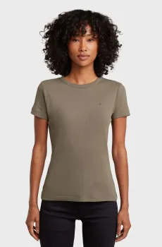 Женская коричневая футболка Slim Коричневый M G-Star RAW D28723,E527