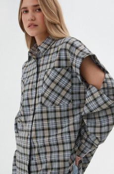 Сорочка сіро-блакитна Estro ER00114594