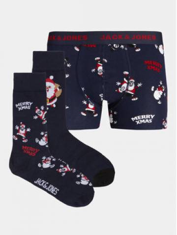 Jack&Jones Junior Набір боксерські шорти та шкарпетки 12246668 Cиній Jack&Jones Junior Набір боксерські шорти та шкарпетки 12246668 Cиній