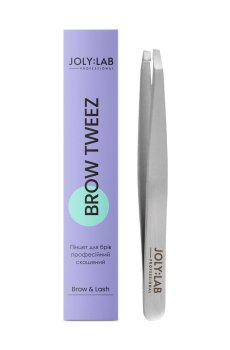 Уценка! Пинцет для бровей Joly:Lab Brow & Lash профессиональный, скошенный