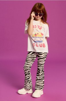 Легінси flare із принтом зебри - різнобарвний