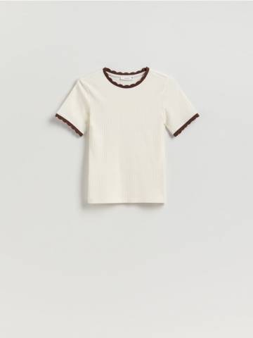 Reserved - LADIES` BLOUSE - кремовий - 555GA-01X