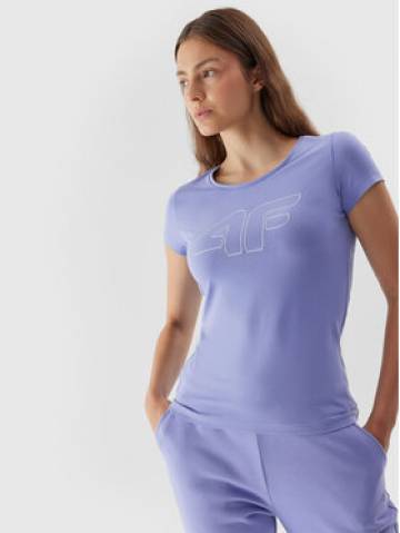 4F Футболка 4FAW23TTSHF0907 Фіолетовий Slim Fit 4F Футболка 4FAW23TTSHF0907 Фіолетовий Slim Fit