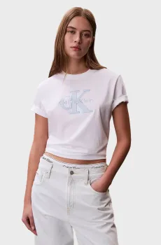 Женская белая футболка HERO SS CLASSIC Белый S Calvin Klein Jeans LV047F829G