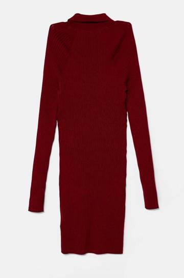 Платье Tommy Jeans цвет бордовый mini облегающее DW0DW18734 Платье Tommy Jeans цвет бордовый mini облегающее DW0DW18734