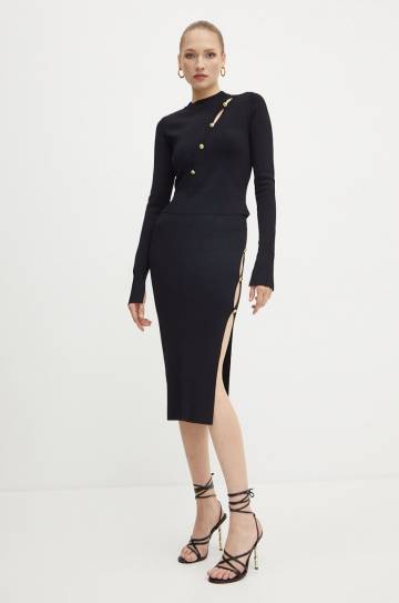 Юбка Versace Jeans Couture цвет чёрный midi карандаш 77HAEMB1 CM61H Юбка Versace Jeans Couture цвет чёрный midi карандаш 77HAEMB1 CM61H