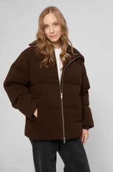 Женский темно-коричневый пуховик Коричневый S PRPY PWOUTSKF0052