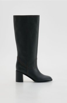 Reserved - Високі шкіряні чоботи на підборах - чорний - 799FE-99X