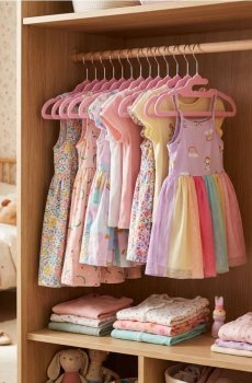 Вішалки, 10 шт. - пастельний рожевий