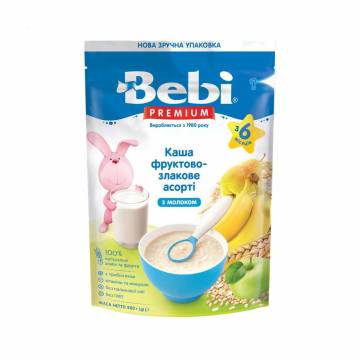 Детская молочная каша Bebi Premium Фруктово-злаковое ассорти, от 6 месяцев, 200 г Детская молочная каша Bebi Premium Фруктово-злаковое ассорти, от 6 месяцев, 200 г