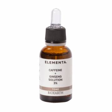 Уценка! Сыворотка для лица Bioearth Elementa Tone Caffeine + Ginseng Solution 3%, 30 мл Уценка! Сыворотка для лица Bioearth Elementa Tone Caffeine + Ginseng Solution 3%, 30 мл