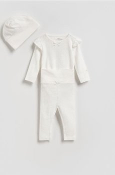 Reserved - Бавовняний комплект - кремовий - 689IM-01X