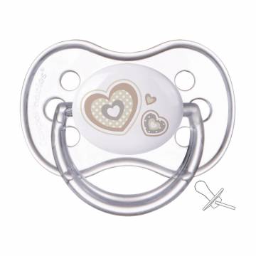 Пустышка силиконовая симметричная Canpol Babies Newborn baby, бежевые сердца, от 1.5 лет, 1 шт (22/582_bei) Пустышка силиконовая симметричная Canpol Babies Newborn baby, бежевые сердца, от 1.5 лет, 1 шт (22/582_bei)