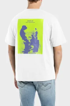 Мужская белая футболка Белый S Replay M3216 .000.2660