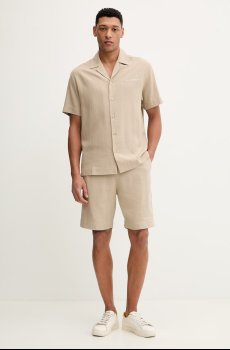 Рубашка с добавлением льна Emporio Armani Underwear