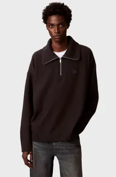 Мужская черная кофта BRUSHED ZIP Черный XL Calvin Klein LV04LE221G