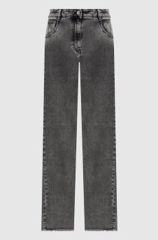 Черные джинсы с эффектом потертости