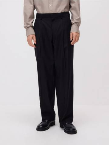 Reserved - Chino штани wide leg - чорний - 7259H-99X