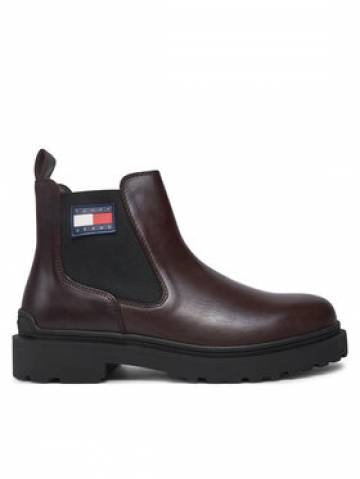 Tommy Jeans Челсі Tjm Leather Chelsea Boot EM0EM01448 Коричневий Tommy Jeans Челсі Tjm Leather Chelsea Boot EM0EM01448 Коричневий
