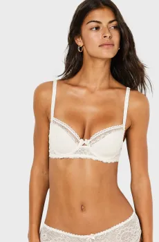Женский белый бюстгальтер с тонкой чашкой COQUILLAGE Белый 70C Etam 6549480