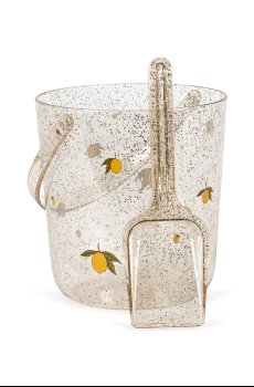 Набор игрушек для песочницы Konges Sløjd GLITTER BUCKET AND SHOVEL PRINT