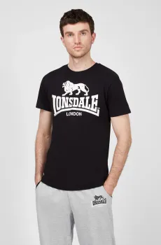 Мужская черная футболка Черный 3XL Lonsdale 119083