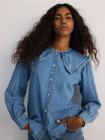 Reserved - LADIES` SHIRT - синій - 7799B-50J Reserved - LADIES` SHIRT - синій - 7799B-50J