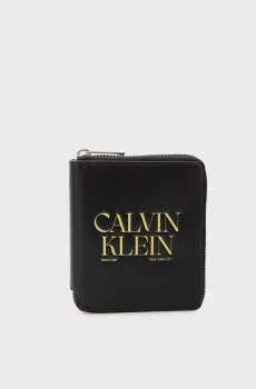 Мужской черный кожаный кошелек AROUND Черный ONESIZE Calvin Klein LV04D1148G
