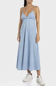 Женский голубой сарафан Голубой XS Replay W9107 .000.54E 67B