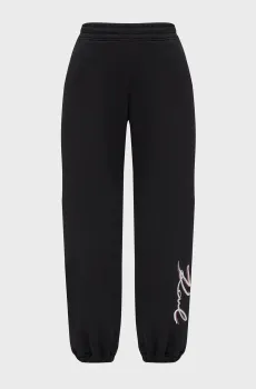 Женские черные спортивные брюки sequins Черный XS Karl Lagerfeld A4W10141