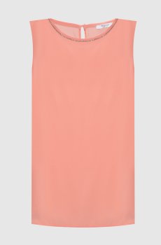 Розовый топ из шелка