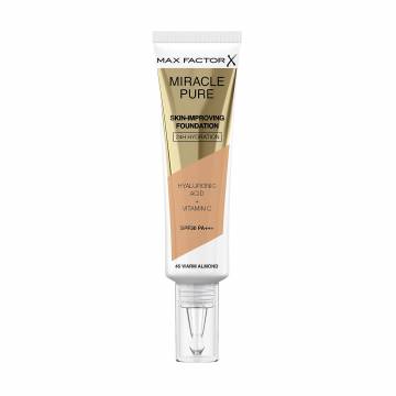 Тональная основа для лица Max Factor Miracle Pure Skin-Improving Foundation SPF 30 PA+++, 45 Warm Almond, 30 мл Тональная основа для лица Max Factor Miracle Pure Skin-Improving Foundation SPF 30 PA+++, 45 Warm Almond, 30 мл
