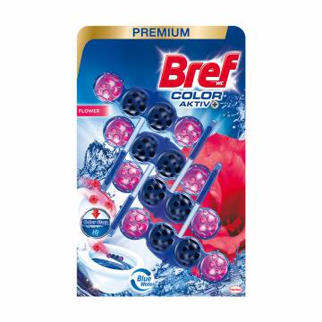 Твердый туалетный блок Bref Цветная вода Цветочная свежесть, 4*50 г Твердый туалетный блок Bref Цветная вода Цветочная свежесть, 4*50 г