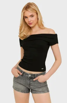 Женские серые джинсовые шорты Серый 40 Tally Weijl SSHDEPALLY2