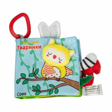 Игрушка-книжка Baby Team Животные, текстильная, от 6 месяцев, 22.2*18*5.4 см (8722) Игрушка-книжка Baby Team Животные, текстильная, от 6 месяцев, 22.2*18*5.4 см (8722)