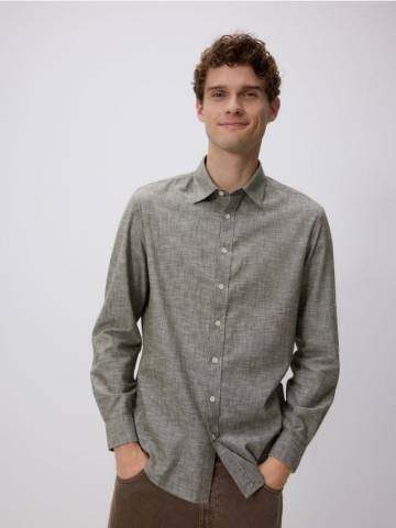 Reserved - Гладка сорочка regular fit - світло-зелений - 068DO-70X Reserved - Гладка сорочка regular fit - світло-зелений - 068DO-70X