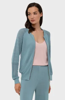 Женский бирюзовый кардиган Бирюзовый 36 MARC&ANDRE S25-00LS0614