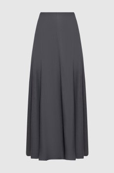 Серая юбка льна