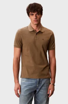 Мужское коричневое поло MONOGRAM PIQUE Коричневый XXL Calvin Klein Jeans LV040EM269