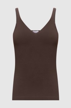 Коричневый топ с цепочкой мониль