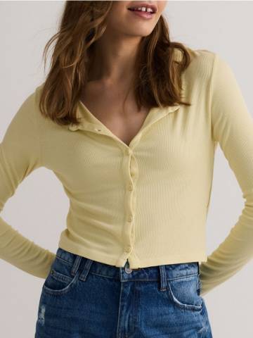 Reserved - LADIES` BLOUSE - світло-жовтий - 8084Q-10X Reserved - LADIES` BLOUSE - світло-жовтий - 8084Q-10X