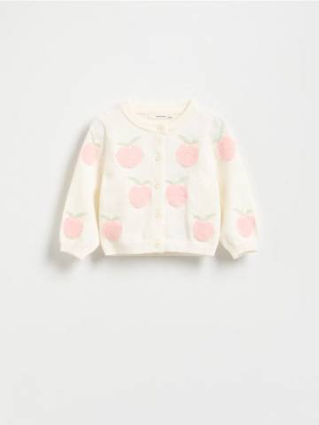 Reserved - Кардиган з віскози - кремовий - 188EG-01X Reserved - Кардиган з віскози - кремовий - 188EG-01X