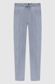 Голубые брюки из кашемира