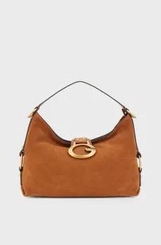 Женская рыжая замшевая сумка Рыжий ONESIZE Guess HWSB93.08180;COG